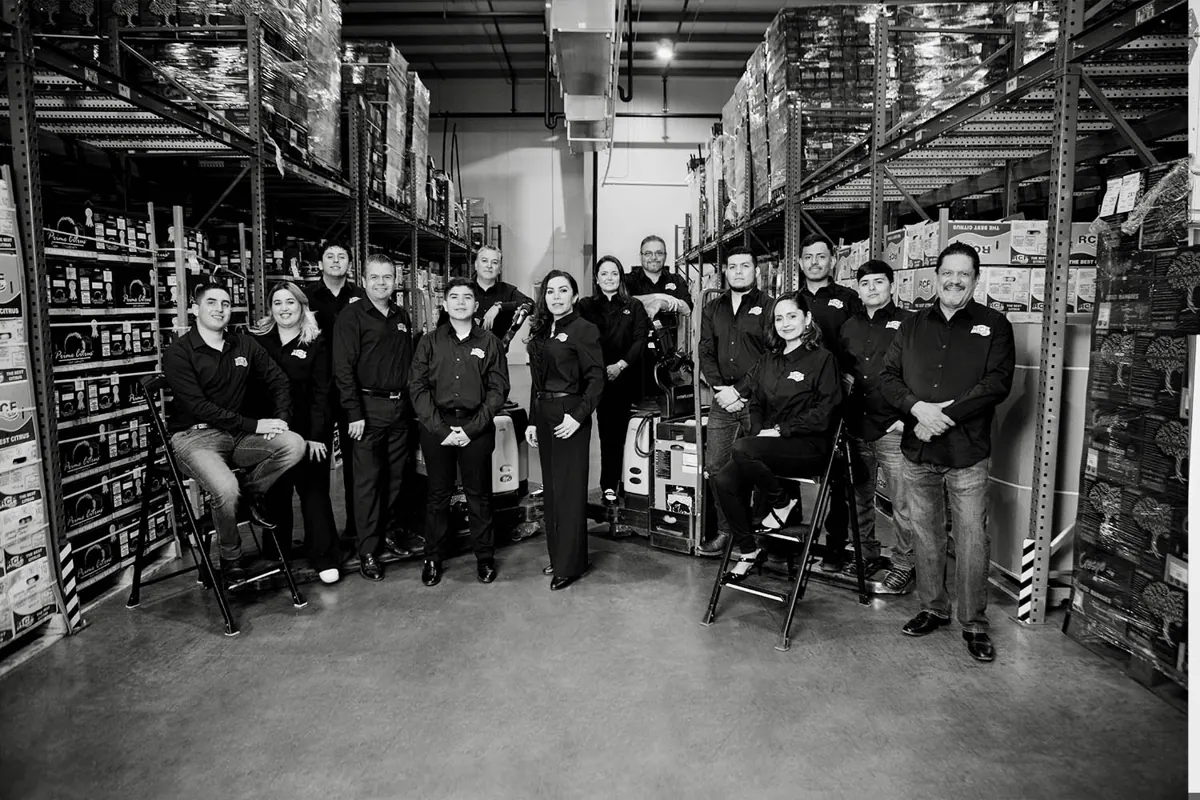 The RCF Distributors team together at the packing facility