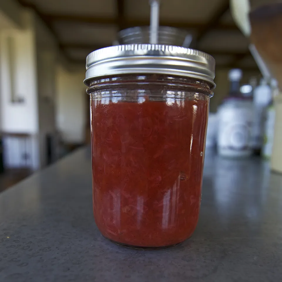 Strawberry-Rhubarb, Mango Compote