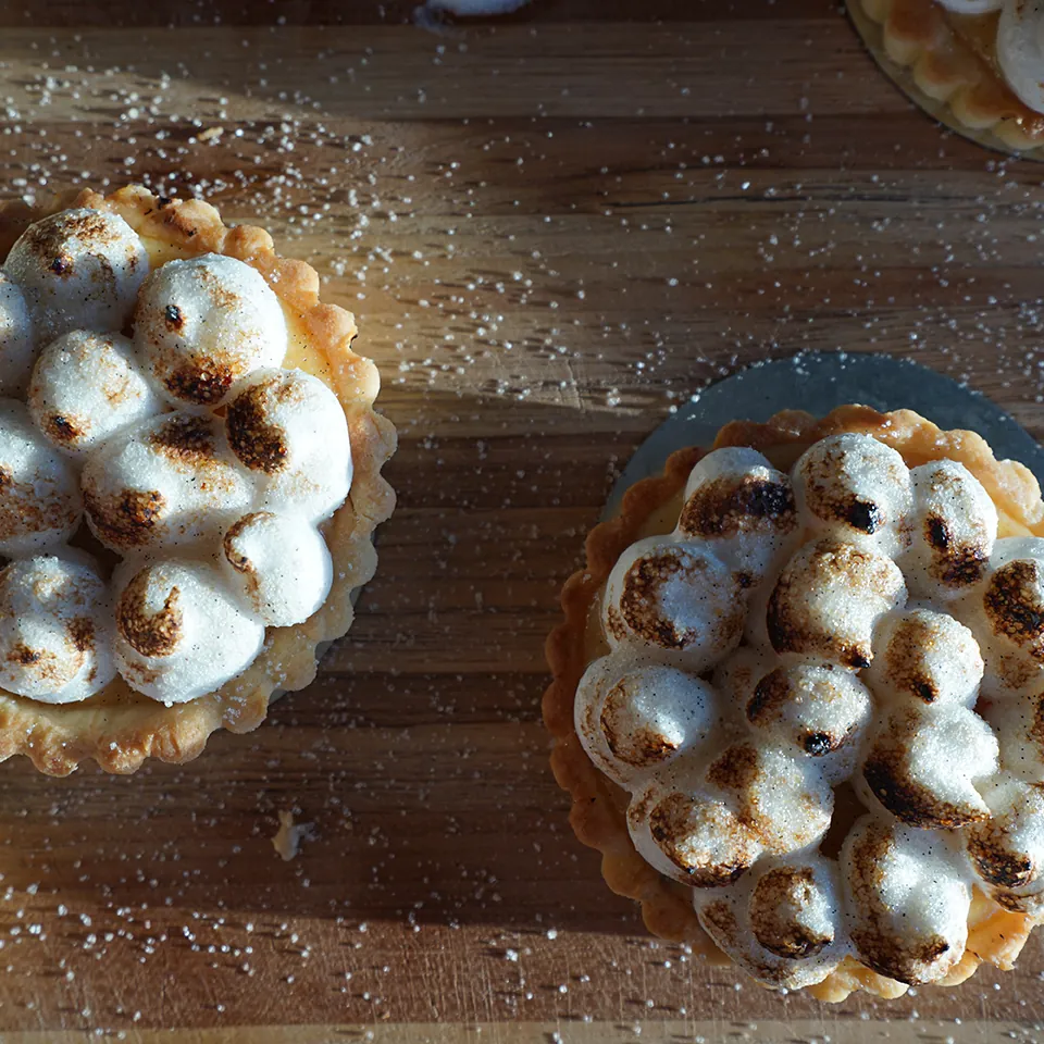 Mango-Citrus Meringue Tartlets