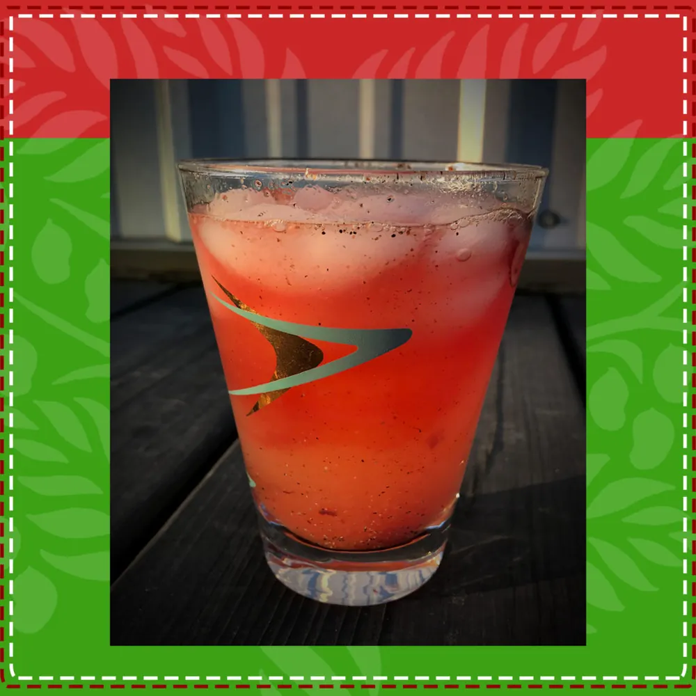 Holiday Spiced Soda with Mango