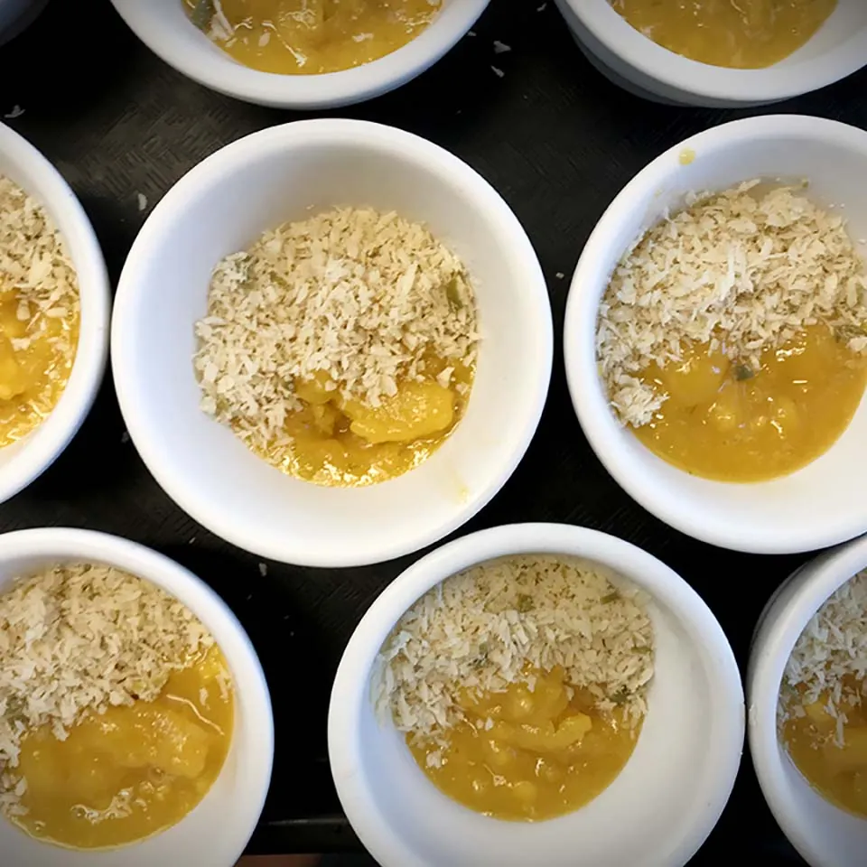 Mango-Lime Granita and Coconut chutney