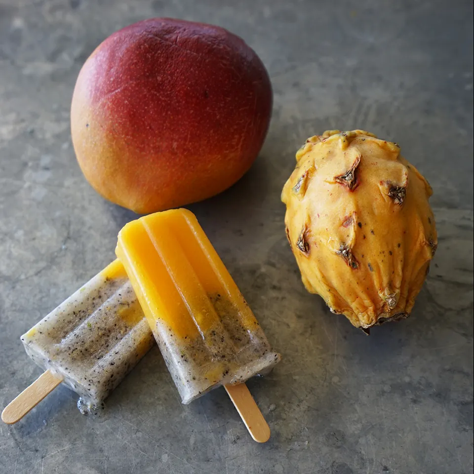 Mango Dragonfruit Popsicles